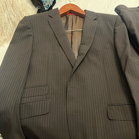 Bartorelli Napoli Italian Men’s suit. Brown with light blue pinstripes. 40R - Picture 1 of 4